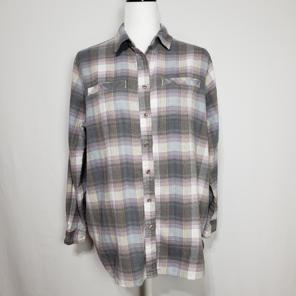 UO BDG Obie Plaid Flannel Oversized Shirt - Picture 2 of 6